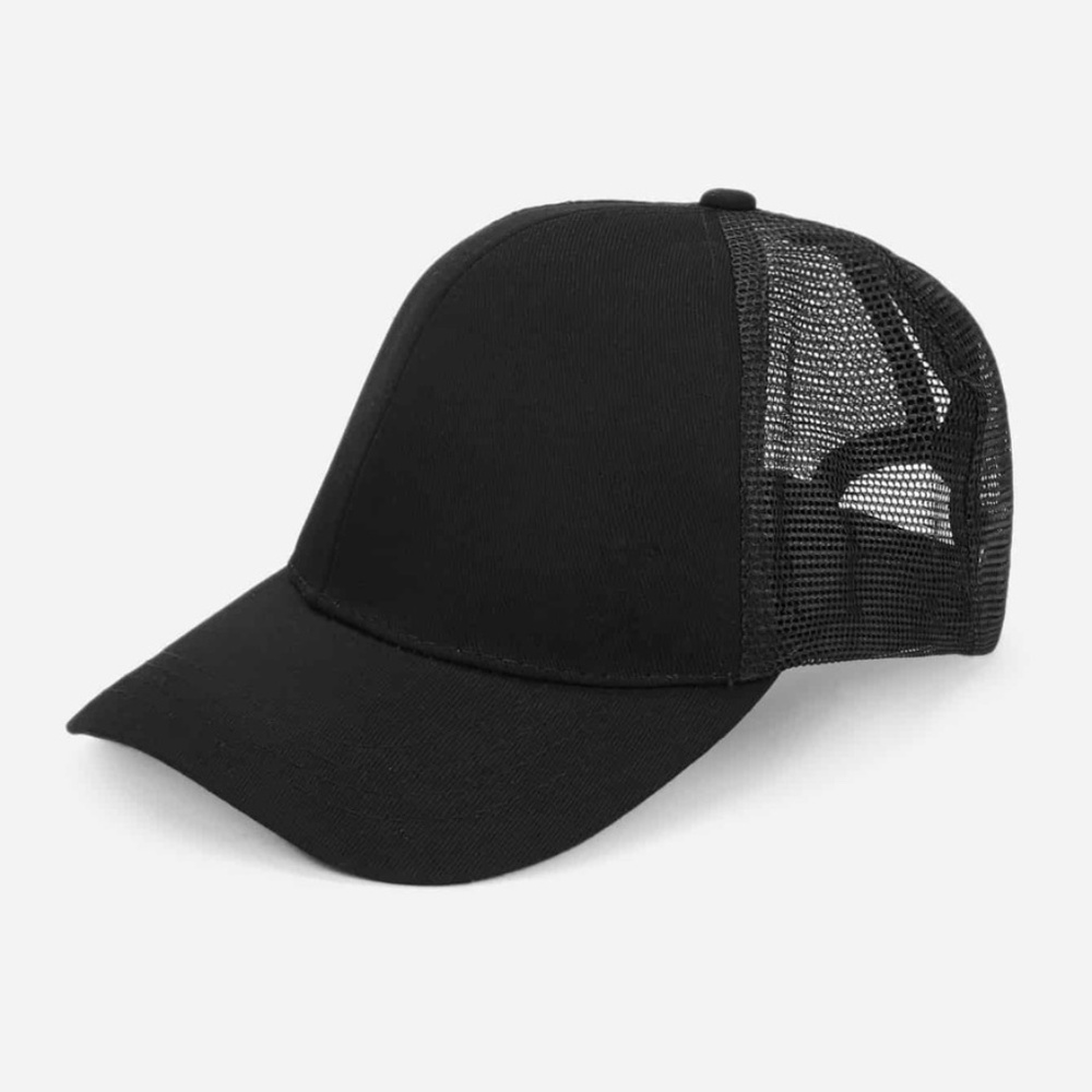 Messy hair/ponytail mesh black baseball cap - Picture 5 of 5